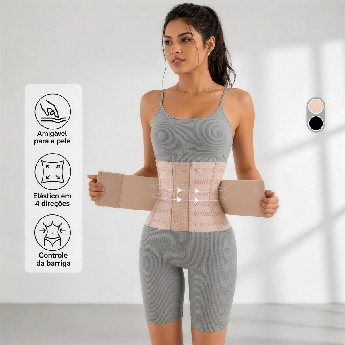 Cinta Modeladora CurveFit™ Alta Compressão Afina Cintura
